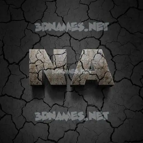 na in Cracked Stone style - 3D name wallpaper