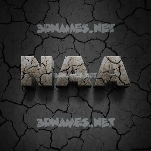 naa in Cracked Stone style - 3D name wallpaper naa in Cracked Stone style - 3D name wallpaper
