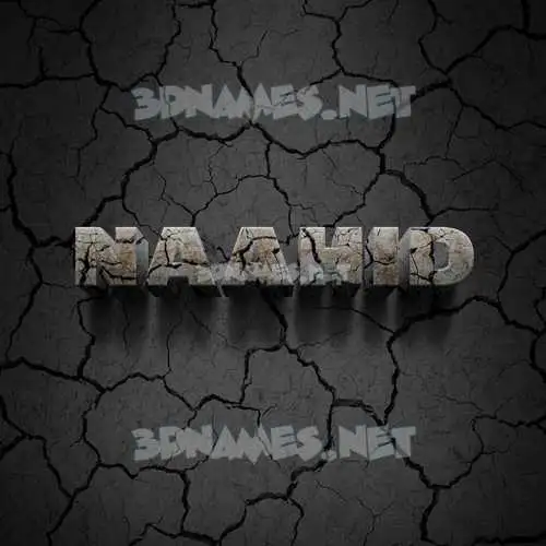 naahid in Cracked Stone style - 3D name wallpaper