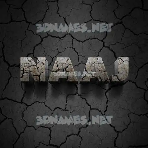 naaj in Cracked Stone style - 3D name wallpaper naaj in Cracked Stone style - 3D name wallpaper