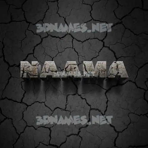 naama in Cracked Stone style - 3D name wallpaper