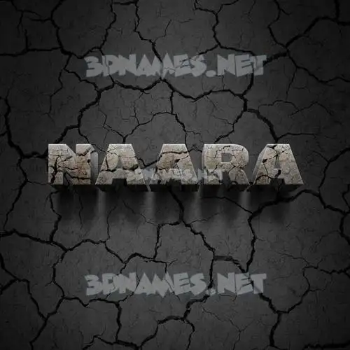 naara in Cracked Stone style - 3D name wallpaper