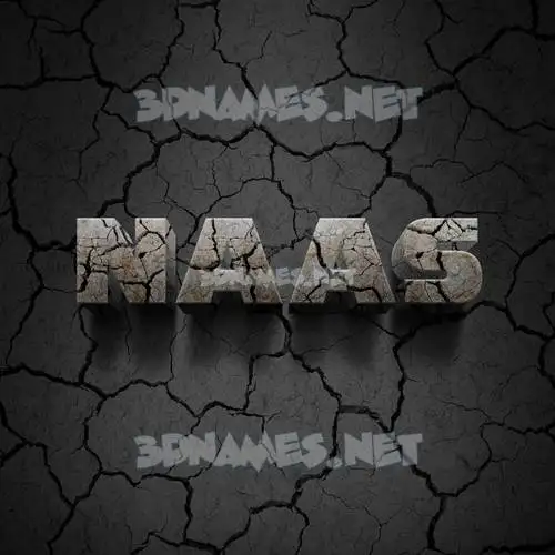 naas in Cracked Stone style - 3D name wallpaper