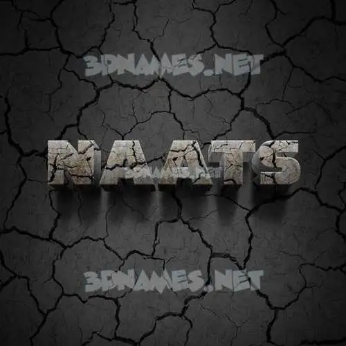 naats in Cracked Stone style - 3D name wallpaper naats in Cracked Stone style - 3D name wallpaper