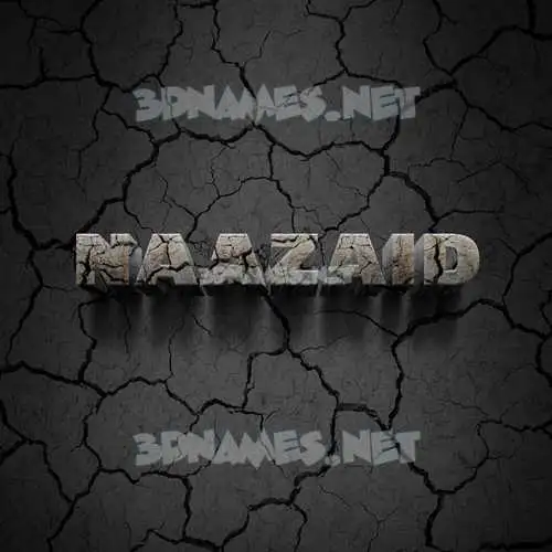 naazaid in Cracked Stone style - 3D name wallpaper