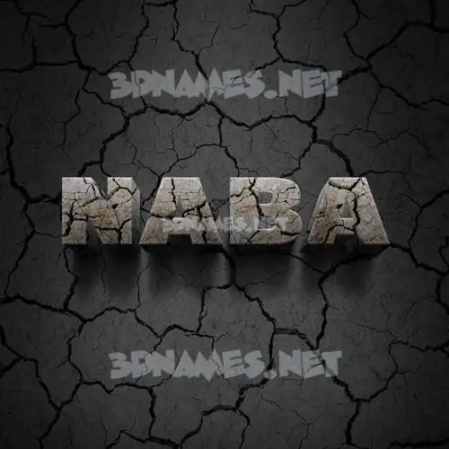 naba in Cracked Stone style - 3D name wallpaper naba in Cracked Stone style - 3D name wallpaper