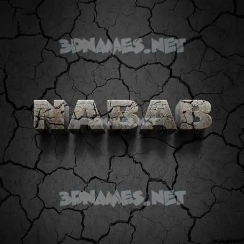 nabab in Cracked Stone style - 3D name wallpaper nabab in Cracked Stone style - 3D name wallpaper