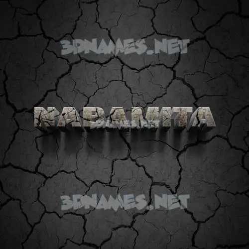 nabamita in Cracked Stone style - 3D name wallpaper