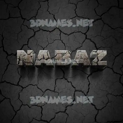 nabaz in Cracked Stone style - 3D name wallpaper nabaz in Cracked Stone style - 3D name wallpaper
