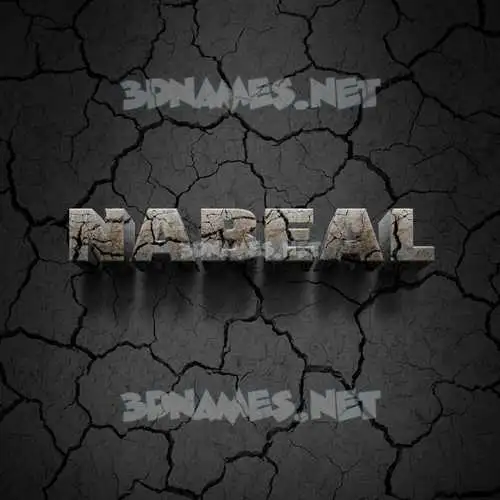 nabeal in Cracked Stone style - 3D name wallpaper nabeal in Cracked Stone style - 3D name wallpaper