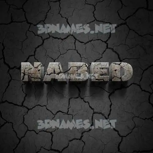 nabed in Cracked Stone style - 3D name wallpaper nabed in Cracked Stone style - 3D name wallpaper
