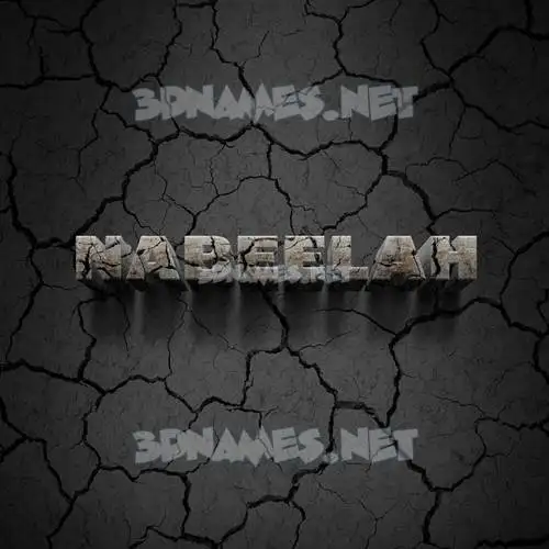nabeelah in Cracked Stone style - 3D name wallpaper nabeelah in Cracked Stone style - 3D name wallpaper