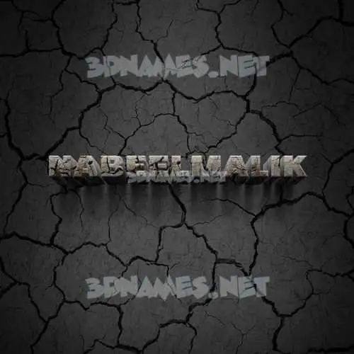 nabeelmalik in Cracked Stone style - 3D name wallpaper