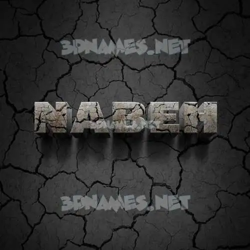 nabeh in Cracked Stone style - 3D name wallpaper nabeh in Cracked Stone style - 3D name wallpaper