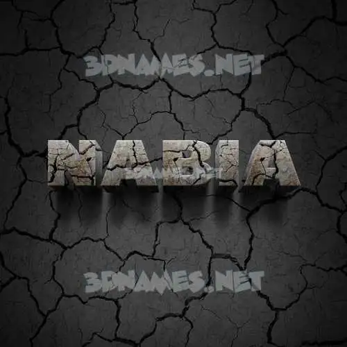 nabia in Cracked Stone style - 3D name wallpaper nabia in Cracked Stone style - 3D name wallpaper