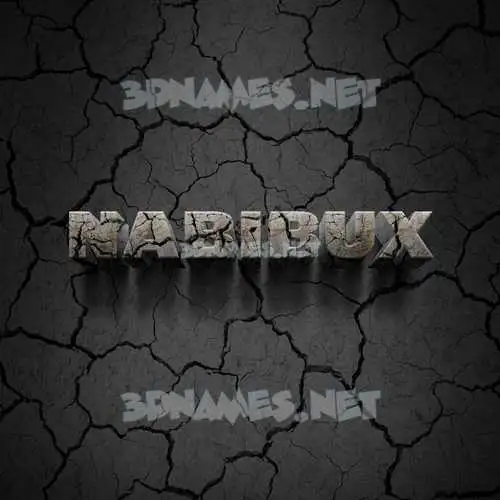 nabibux in Cracked Stone style - 3D name wallpaper nabibux in Cracked Stone style - 3D name wallpaper