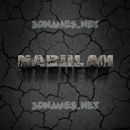 nabiilah in Cracked Stone style - 3D name wallpaper