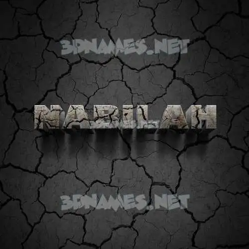 nabilah in Cracked Stone style - 3D name wallpaper