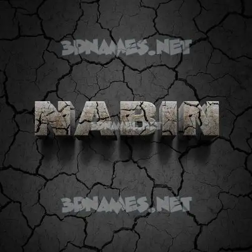 nabin in Cracked Stone style - 3D name wallpaper