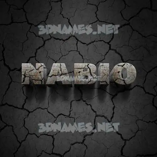 nabio in Cracked Stone style - 3D name wallpaper nabio in Cracked Stone style - 3D name wallpaper
