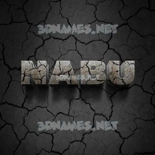 nabu in Cracked Stone style - 3D name wallpaper
