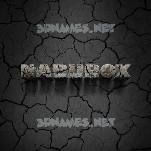 naburox in Cracked Stone style - 3D name wallpaper naburox in Cracked Stone style - 3D name wallpaper