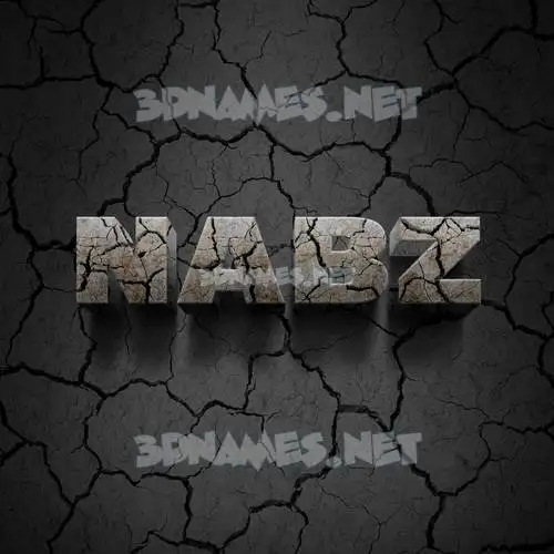 nabz in Cracked Stone style - 3D name wallpaper nabz in Cracked Stone style - 3D name wallpaper