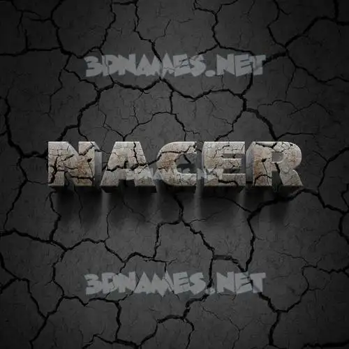 nacer in Cracked Stone style - 3D name wallpaper