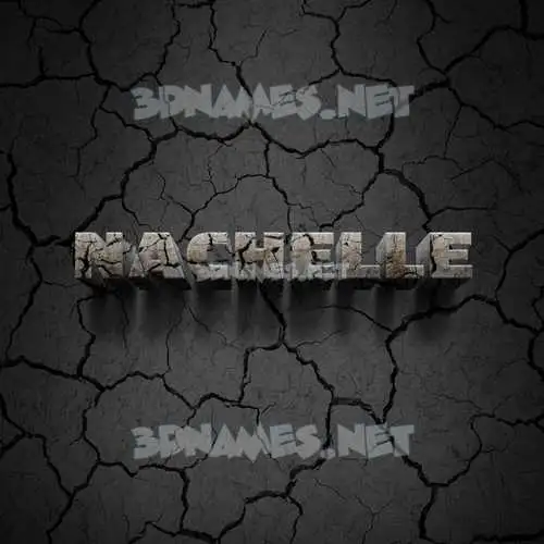 nachelle in Cracked Stone style - 3D name wallpaper