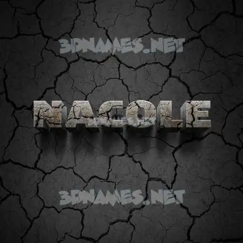 nacole in Cracked Stone style - 3D name wallpaper nacole in Cracked Stone style - 3D name wallpaper