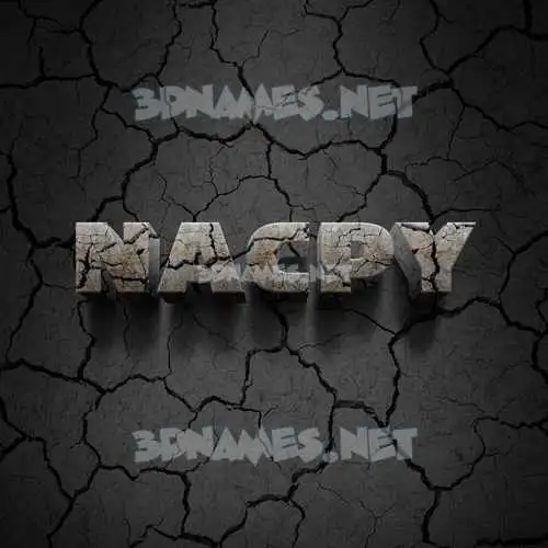 nacpy in Cracked Stone style - 3D name wallpaper