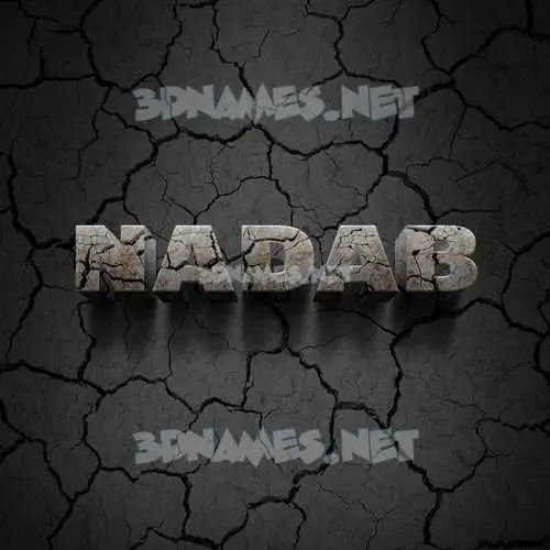 nadab in Cracked Stone style - 3D name wallpaper nadab in Cracked Stone style - 3D name wallpaper