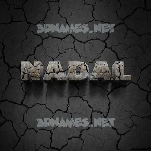 nadal in Cracked Stone style - 3D name wallpaper nadal in Cracked Stone style - 3D name wallpaper