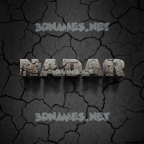 nadar in Cracked Stone style - 3D name wallpaper nadar in Cracked Stone style - 3D name wallpaper