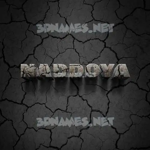 naddoya in Cracked Stone style - 3D name wallpaper naddoya in Cracked Stone style - 3D name wallpaper