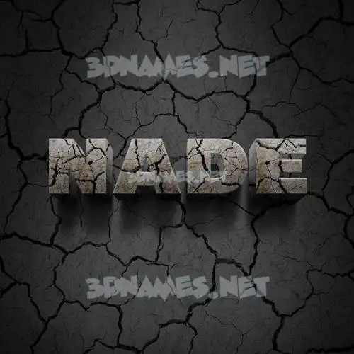 nade in Cracked Stone style - 3D name wallpaper nade in Cracked Stone style - 3D name wallpaper