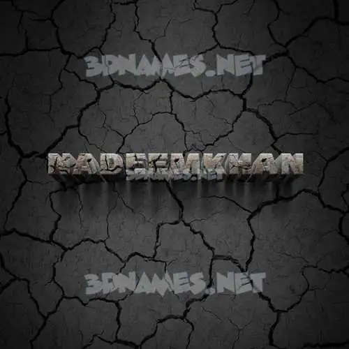 nadeemkhan in Cracked Stone style - 3D name wallpaper nadeemkhan in Cracked Stone style - 3D name wallpaper