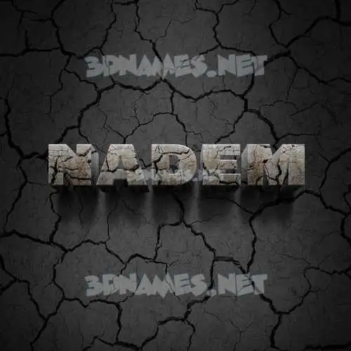 nadem in Cracked Stone style - 3D name wallpaper nadem in Cracked Stone style - 3D name wallpaper