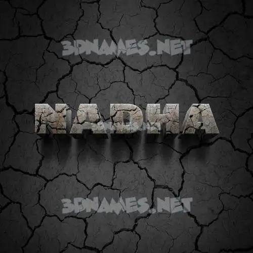 nadha in Cracked Stone style - 3D name wallpaper