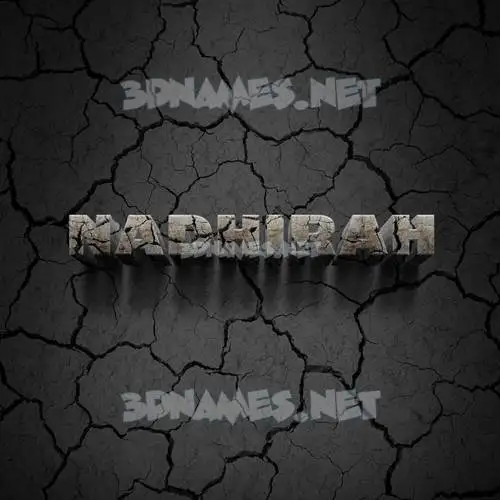nadhirah in Cracked Stone style - 3D name wallpaper