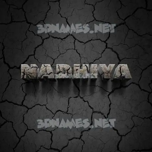 nadhiya in Cracked Stone style - 3D name wallpaper