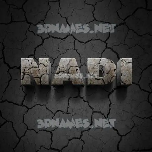 nadi in Cracked Stone style - 3D name wallpaper nadi in Cracked Stone style - 3D name wallpaper