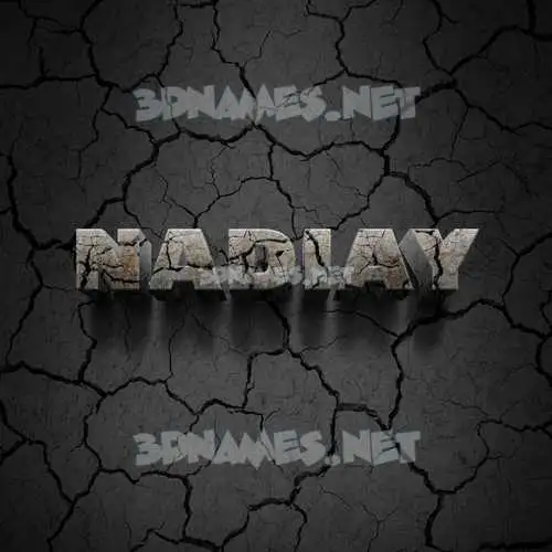 nadiay in Cracked Stone style - 3D name wallpaper nadiay in Cracked Stone style - 3D name wallpaper