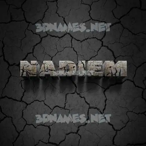 nadiem in Cracked Stone style - 3D name wallpaper
