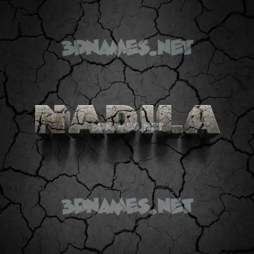 nadila in Cracked Stone style - 3D name wallpaper nadila in Cracked Stone style - 3D name wallpaper