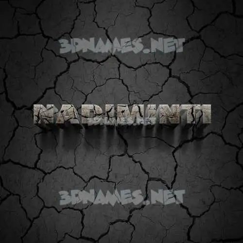 nadiminti in Cracked Stone style - 3D name wallpaper