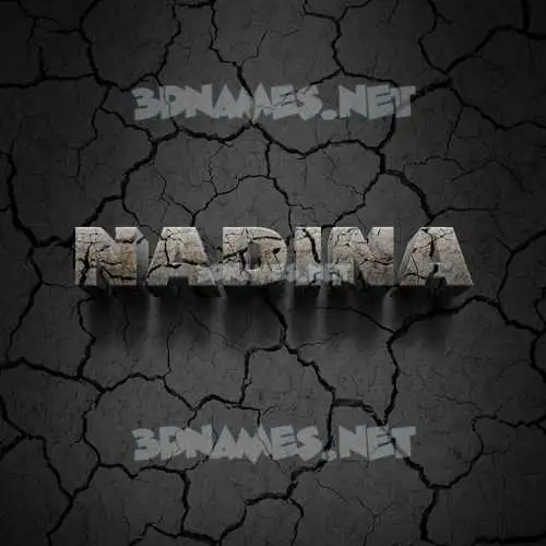 nadina in Cracked Stone style - 3D name wallpaper nadina in Cracked Stone style - 3D name wallpaper