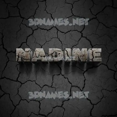nadine in Cracked Stone style - 3D name wallpaper