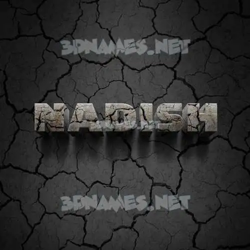 nadish in Cracked Stone style - 3D name wallpaper