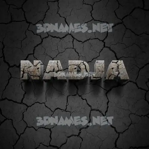 nadja in Cracked Stone style - 3D name wallpaper nadja in Cracked Stone style - 3D name wallpaper